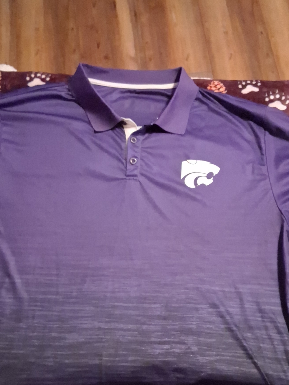 Colosseum Purple Men's Polo with White Logo